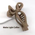 Elegant 13cm matte light coffee butterfly hair claw clip with a stylish bow design - Matte Light Coffee