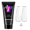 Misscheering 60ml Gel Acrilico Trasparente per extension UV LED effetto lucido e opaco - Trasparente (60ml)