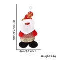 Plush Santa Claus ornament with red and green patterns and size markings, 19.1cm height - Gold Foil Snowflake Hat Santa