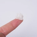 Miniature white PVC carved squid slice toy on fingertip for DIY food play model - Squid Cube