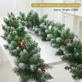 2m Snowy Red Berry Garland