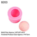 Zylindrische Silikonform in Rosa für DIY Kerzen und Seifen mit Beispielergebnis - B203 Rosa