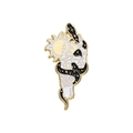 Gothic style enamel pin featuring a black snake coiled around a hand with sun motif - Snake With Hand Holding Sun Style (XZ9567)