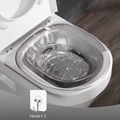 Transparent black sitz bath for toilet with wall hook for postpartum care - [PP] Transparent Grey + Hook
