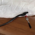 Vintage metal hair pin with elegant red bead and long tassel pendant for hair styling - Water Drop Black Pendant