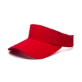 Adjustable solid red cotton sun visor hat for outdoor sports and tennis protection - Red