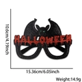 Occhiali da pipistrello neri glitterati per Halloween con scritte rosse - Occhiali con Lettere Pipistrello