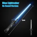 75cm Blue glowing toy lightsaber with black hilt, no sound version for cosplay - Transparent Blue Single Sword Silent