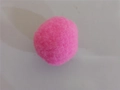 Hot pink plush snowball ornament for Christmas trees and festive party decorations - Single 5cm / Pink