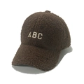 Cappellino da baseball marrone in pile con ricamo ABC per outfit autunno-inverno - M (56-58cm) / caffè