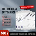 Microfiber disposable wet towel in 220x220mm size with single independent packaging - Blue and Grey Twill (M07) / 220mm*220mm