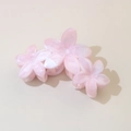 Pink marble texture flower claw clip for women made of high-quality ABS material - #16abs Lotus Root Pink - Three Flowers / Bulk (No Packaging)