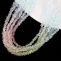Cuentas de cristal facetado en rosa verde y azul para joyería artesanal DIY - Azul Verde Champán