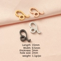 Macro shot of polished stainless steel Leo zodiac charms in gold, rose gold, silver and black - Leo