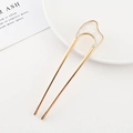 Épingle à cheveux dorée en U avec motif marbre blanc pour coiffure élégante - Arc Blanc (70#) / Blanc