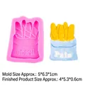 Pink silicone bread mold with baguette design for DIY fondant and chocolate baking - B281 Bread Bag / Pink