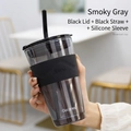Tall Grey+Black Lid+Black Straw+Sleeve
