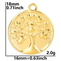 Dettaglio del ciondolo albero della vita placcato oro 18k con misura altezza 18mm - Ciondolo / Oro