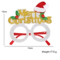 Red Merry Christmas party glasses with silver glitter and a small Santa hat ornament - Letter Christmas Hat