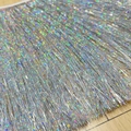 Holographic silver laser fringe trim for party decorations and garment accessories - Laser Silver