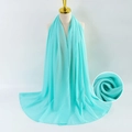 Mint green pearl chiffon hijab scarf for women featuring a lightweight bubble texture - Mint Green
