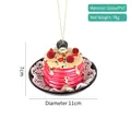 Ornamento natalizio a forma di muffin in vetro con strati rossi, diametro 11 cm - Stile 09-Torta di Pile di Pancake