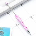 Pink heart patterned beaded pen with I Love print and creative DIY student gift design - Valentine's Day Model C-Pink