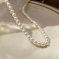 Elegante collana di perle di cristallo bianco da 2mm con perline tonde stile choker - 5mm Bianco