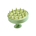 Spazzola massaggiante verde chiaro in paglia di grano con punte in silicone - Verde