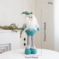 Detalle de gnomo de Navidad de peluche con patas telescópicas de 55 cm y dimensiones - Papá Noel Pastoral