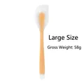 Grande spatola in silicone arancione traslucido per pasticceria e barbecue - Spatola grande semitrasparente / Giallo