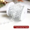 Iridescent 4m acrylic diamond bead chain roll for Christmas tree and window decoration - Iridescent Diamond Acrylic Bead Chain / 4m/Roll