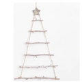 Sapin de Noël mural en bois nordique avec branches naturelles et décoration en étoile - Seulement Petit Cadre En Bois