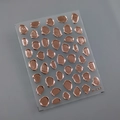 Roségouden 5D reliëf onregelmatige ronde nagelstickers met metallic textuur M-147 - Zegellak Stijl (M147) / Roségoud