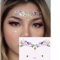 Multi-colored facial rhinestone stickers FG316 with sparkling gems for eye makeup look - FG316