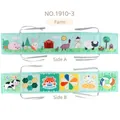 Double-sided farm animal baby cloth book for crib hanging and sensory early learning - Farm Theme (1910-3)