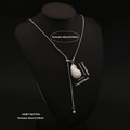 Baroque pearl pendant necklace with 66cm silver snake chain and size markings - Baroque Irregular Pearl Style (2#)