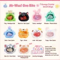 Cute animal plush blind box figurines with various natural mineral stones set - Ah Wu One Bite Energy Crystal Full Set Box - 8 Pcs