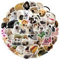 Collage di vari adesivi realistici di cani divertenti con corgi e carlini su sfondo bianco - Cane Realistico - Nuovo Stile (50 Pezzi)