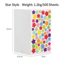 500 sheets of colorful star paper stickers for scrapbooking and decoration in a bulk set - Star Style (500 Sheets)