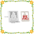 Silicone mold for resin DIY featuring Love Peace lettering for Christmas lantern crafts - Wind Lantern PEACE-LOVE Wall-E