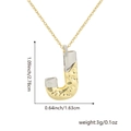 Two-tone gold and silver letter J pendant necklace with precise size and weight specs - Two-tone J