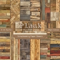 6x6 inch wood grain pattern scrapbook paper pads with 12 vintage plank designs for DIY crafts - 21010c 24 Sheets