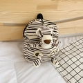 Cute zebra print kids backpack with a matching plush zebra doll in soft fabric - Zebra Stripe Tiger (with Anti-lost Leash)