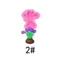 Pink silicone tulip vase mold for DIY gypsum and resin crafts, showing style 2# model - 2# Vase Tulip / Pink
