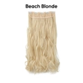 Lange gewellte Haarverlängerungen mit 5 Clips im Farbton Beach Blonde mit Spitzenrand - Strandblond