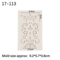 Creamy white silicone mold featuring vintage baroque relief patterns for fondant or soap - US 3 / Gray