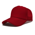 Classic red foam trucker hat with breathable mesh back and pre-curved visor - One Size(56-58cm) / Regular Red Mesh Hat