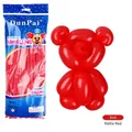 100-pack of matte red professional latex modelling balloons with creative bear shape sample - 100 Pcs/Pack / Matte Red