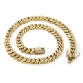 Grossa catena cubana placcata in oro con zirconi CNC in stile hip-hop urbano - Collana Oro (KN88544-K)